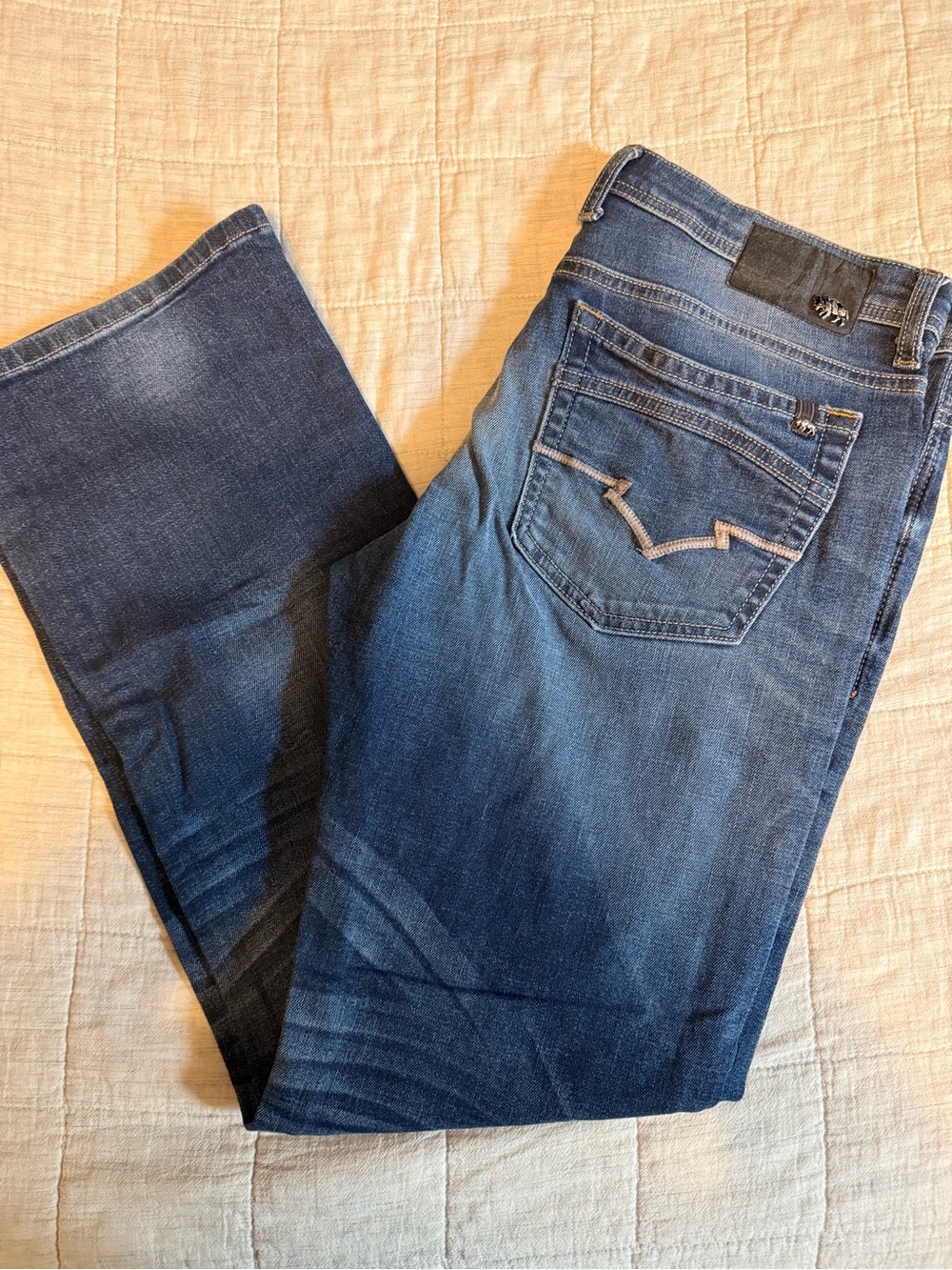 Buffalo David Bitton King-X Slim Boot Stretch Jeans Men’s 34x32 Dark Wash Denim